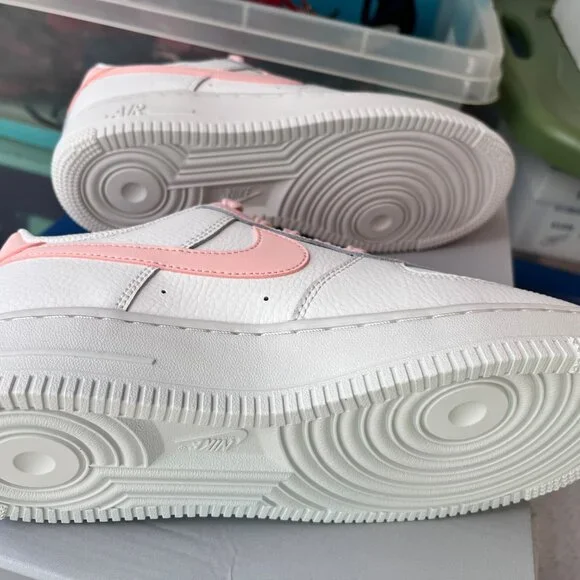 Nike AF1 - Ladies Size 7 - White, University Red and Blush Pink - Picture 3 of 6